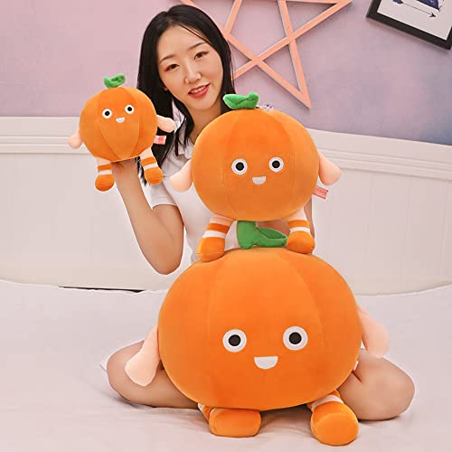 Cute Stuffed Fruit Toys Oranges, Mini Oranges Boys and Girls Birthday Party Gifts Easter Egg Filler, Sofa Cushions Elastic Plush Toys Halloween Party Decoration (9.8in/25cm)