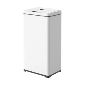 garbage recycling bin smart induction trash can 13 gallon stainless steel automatic trash can large metal indoor trash can with lid, powered by batteries (not included) kitchen trash can ( color : gol