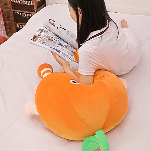 Cute Stuffed Fruit Toys Oranges, Mini Oranges Boys and Girls Birthday Party Gifts Easter Egg Filler, Sofa Cushions Elastic Plush Toys Halloween Party Decoration (9.8in/25cm)