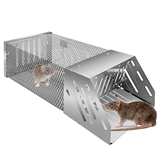 Humane Mouse Trap,Combined Automatic Continuous Rat Traps Cage, Extended Metal Rat Trap,Sensitive Pedal Trigger, Easy to Set Mice Catcher for Indoor and Outdoor