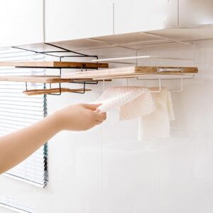 Punch Wall Mounted Rack Chopping Board Carrier Creative Cupboard Shelves Kitchen Cabinet Rack Bathroom Kitchen Organizer