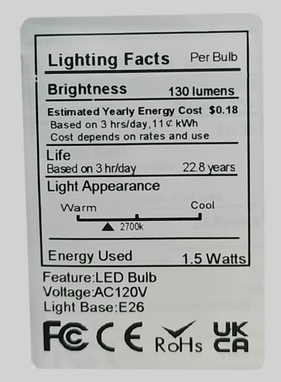 ZEQIDOU Low Watt LED Light Bulbs 1.5W Equivalent 10W 15W 20W Light Bulb, A15 LED 15 Watt Light Bulbs Soft White 2700K Low wattage 120v E26 Standard Base Small Light Bulb(4 Pack)