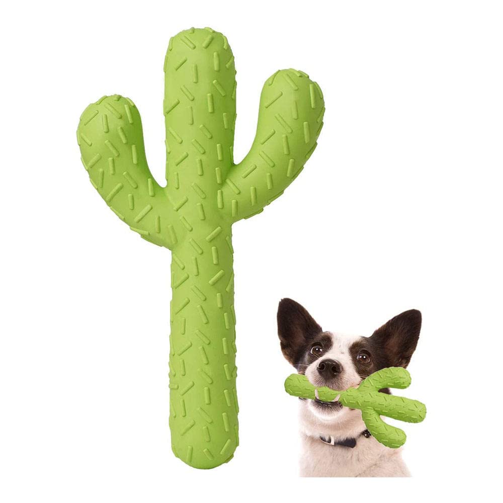 Southern Home Farm Dog Desert Durability: Durable Cactus Natural Rubber Dog Toy for Endless Fun! Cactus Super Tough Dog Toys for Small/Medium/Large (Green)