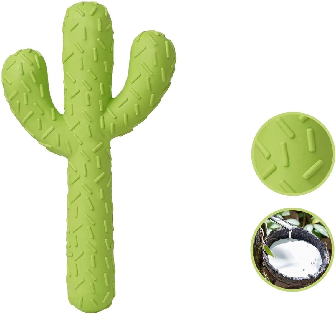 Southern Home Farm Dog Desert Durability: Durable Cactus Natural Rubber Dog Toy for Endless Fun! Cactus Super Tough Dog Toys for Small/Medium/Large (Green)