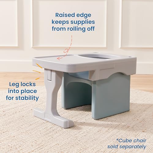 ECR4Kids Tri-Me Cube Chair Desk, Accessory for Cube Chair, Light Grey