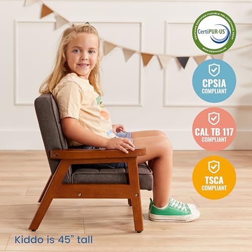 ECR4Kids Hadley Arm Chair, Kids Furniture, Raisin