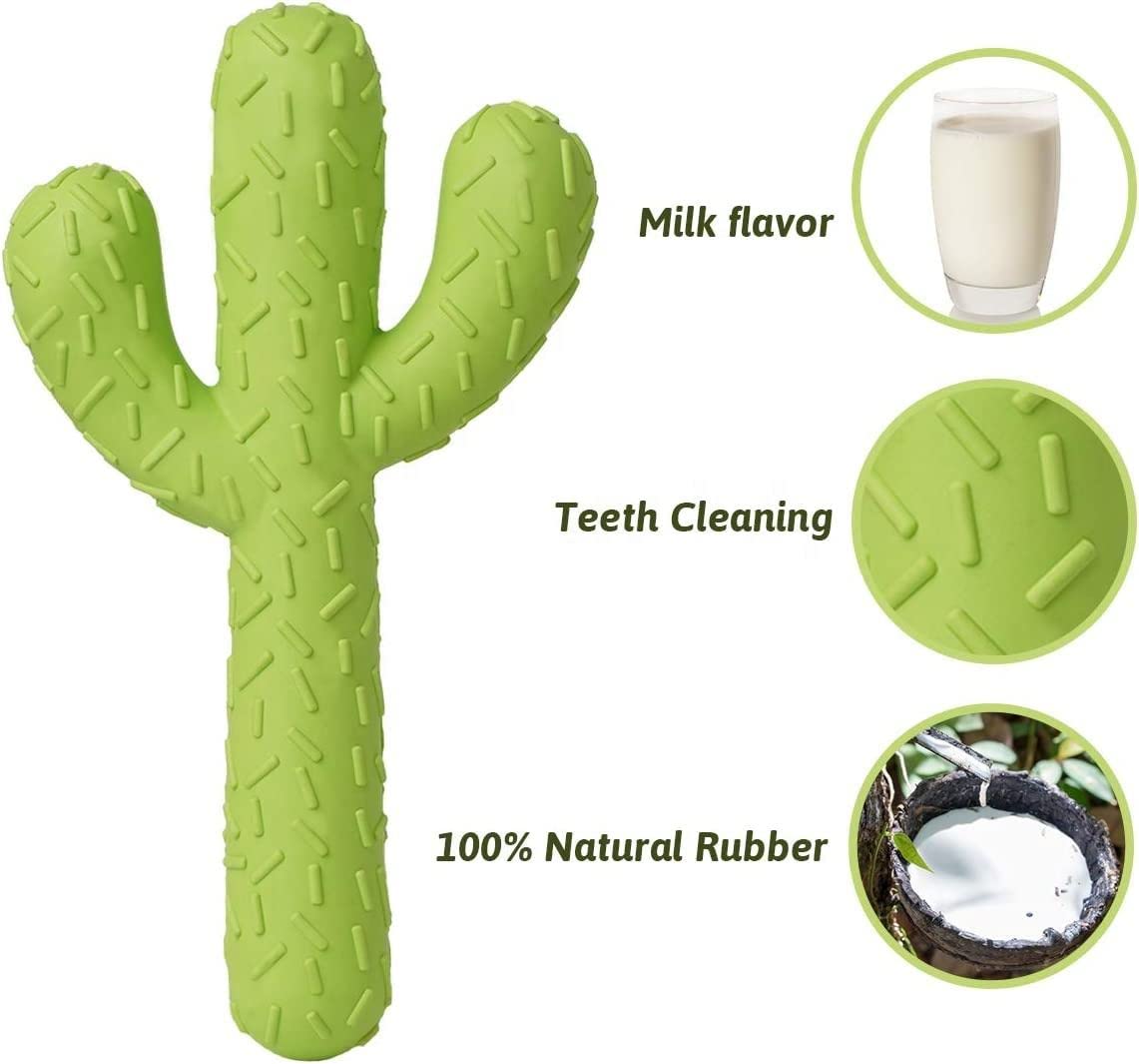 Southern Home Farm Dog Desert Durability: Durable Cactus Natural Rubber Dog Toy for Endless Fun! Cactus Super Tough Dog Toys for Small/Medium/Large (Green)