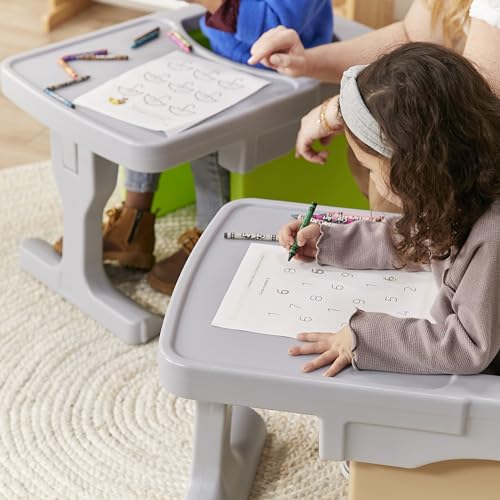 ECR4Kids Tri-Me Cube Chair Desk, Accessory for Cube Chair, Light Grey