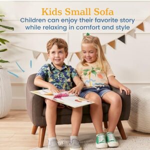 ECR4Kids Willa Loveseat, Kids Furniture, Raisin