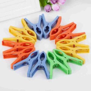 8 Pack Clothes Pins Beach Towel Clips Clothes Pegs Large Clips Clamps, Beach Towel Holder On Lounge Chairs Lawn Chair Keep Your Towel from Blowing Away Plastic Clothes Pegs Hanging Clip Clamps