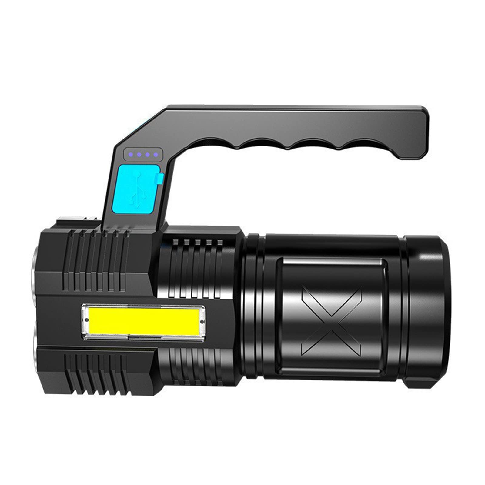 Lovskoo 4 Led Flashlight Outdoor Strong Lights High Brightness Flash Light with 8 Lighting Models, Waterproof, Portable Rechargeable Light Camping Essentials Accessories Camping Supplies Cool Stuff