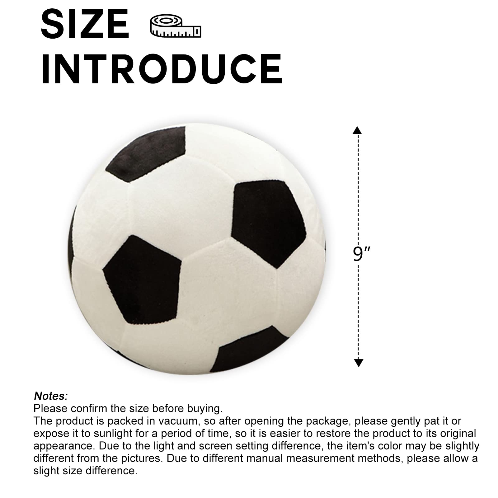 CHELEI2019 2PCS 9" Plush Soccer Ball Pillow Soft Stuffed Animal Football Boys Toddler Toy Gifts