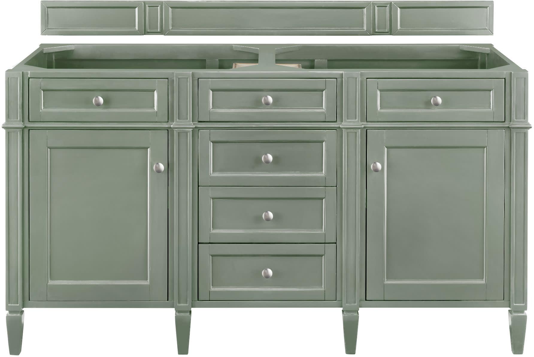 James Martin Vanities 650-V60D-SC 650-V60D Brittany 60" Double Basin Poplar Wood Vanity Cabinet Only