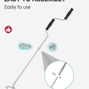 EJWOX Compost Aerator Tool - Manual Compost Turner and Mixing Tool for Outdoor Compost Tumbler Bins,Stainless Steel Rotating Compost Turning Tool