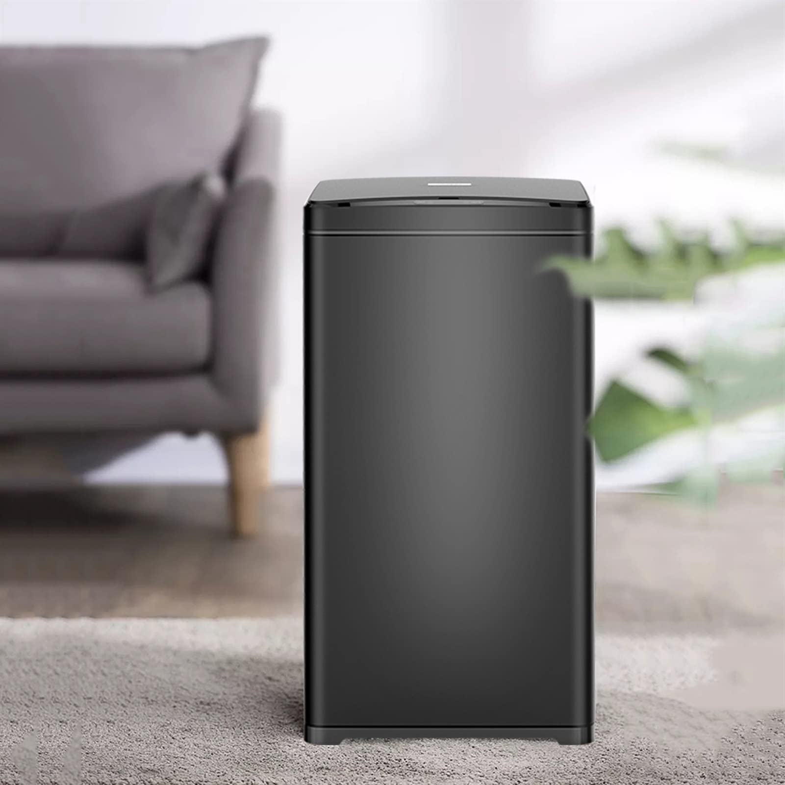 Garbage Recycling Bin Smart Induction Trash Can 13 Gallon Stainless Steel Automatic Trash Can Large Metal Indoor Trash Can with Lid, Powered by Batteries (not Included) Kitchen Trash Can ( Color : Gol