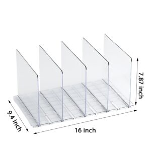 Koalafast Purse Organizer for Closet, 10 Pack Adjustable Acrylic Shelf Dividers for Closet Organization, Clear Purse Separator Handbag Storage Organizer