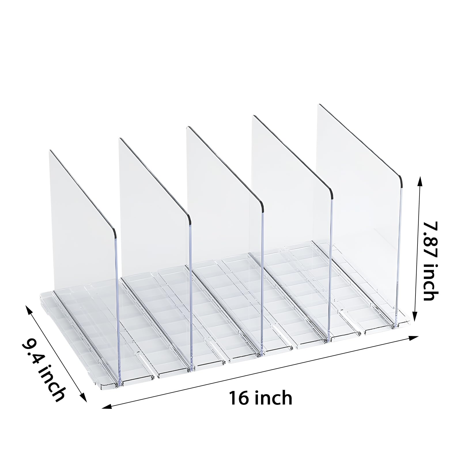 Koalafast Purse Organizer for Closet, 10 Pack Adjustable Acrylic Shelf Dividers for Closet Organization, Clear Purse Separator Handbag Storage Organizer