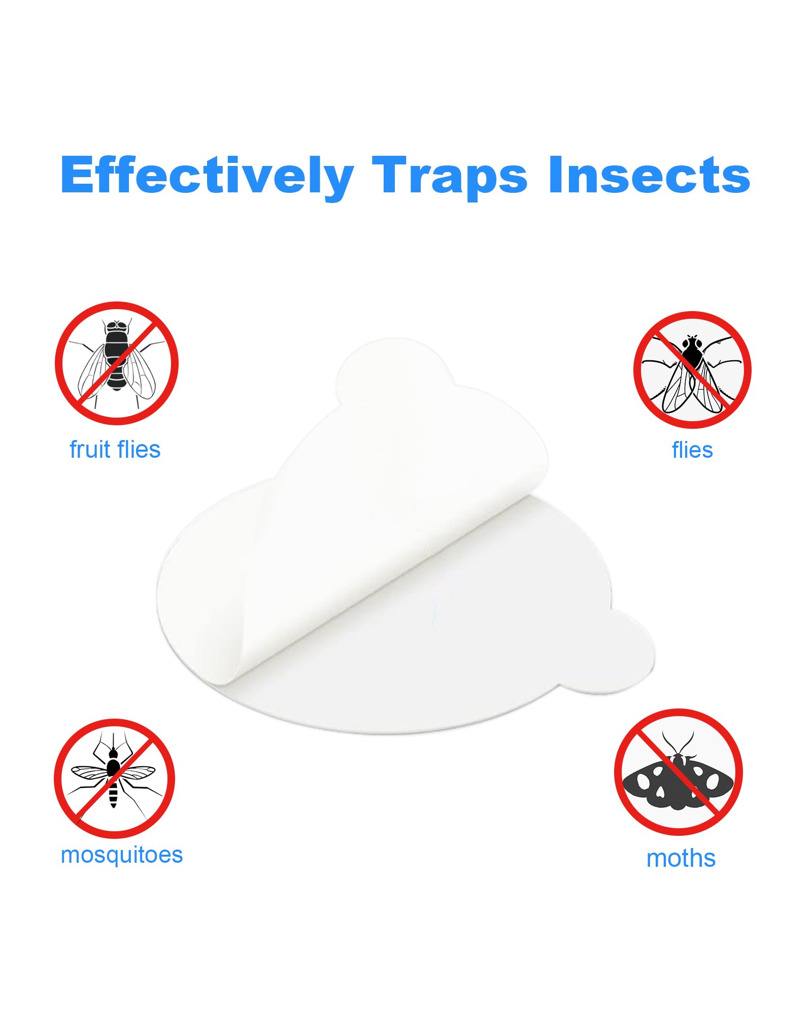 50 Pcs 4.3" Refill Glue Boards Compatible with Katchy, Fenun, Dunaga, and Fvoai Zap H3 M3 Pro, Replacement Sticky Pads for Indoor Insect Fly Mosquito Trap Bug Catcher Catchy Zapper