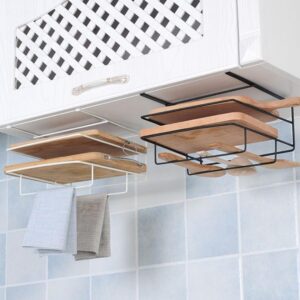 Punch Wall Mounted Rack Chopping Board Carrier Creative Cupboard Shelves Kitchen Cabinet Rack Bathroom Kitchen Organizer