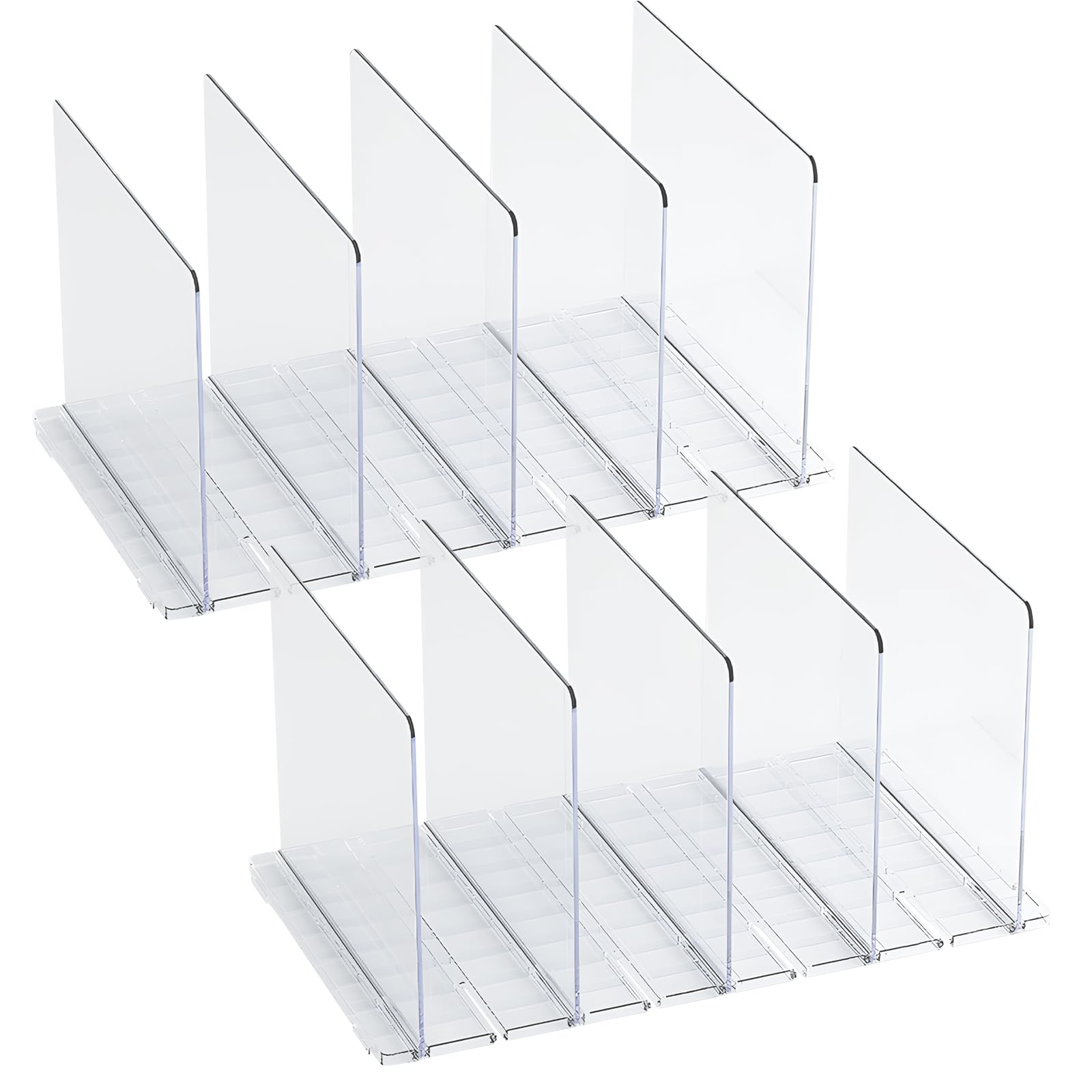 Koalafast Purse Organizer for Closet, 10 Pack Adjustable Acrylic Shelf Dividers for Closet Organization, Clear Purse Separator Handbag Storage Organizer