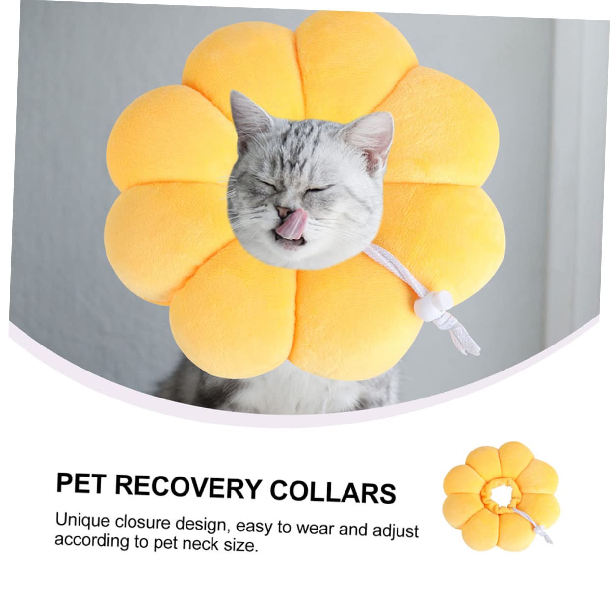 Mipcase 2pcs Compound Cone Collar Soft Cat Recovery Collar Cat Elizabethan Collar Dog Cone Cat Donut Decorations Supple Collar for Cat Cotton Breathable Protective Cover