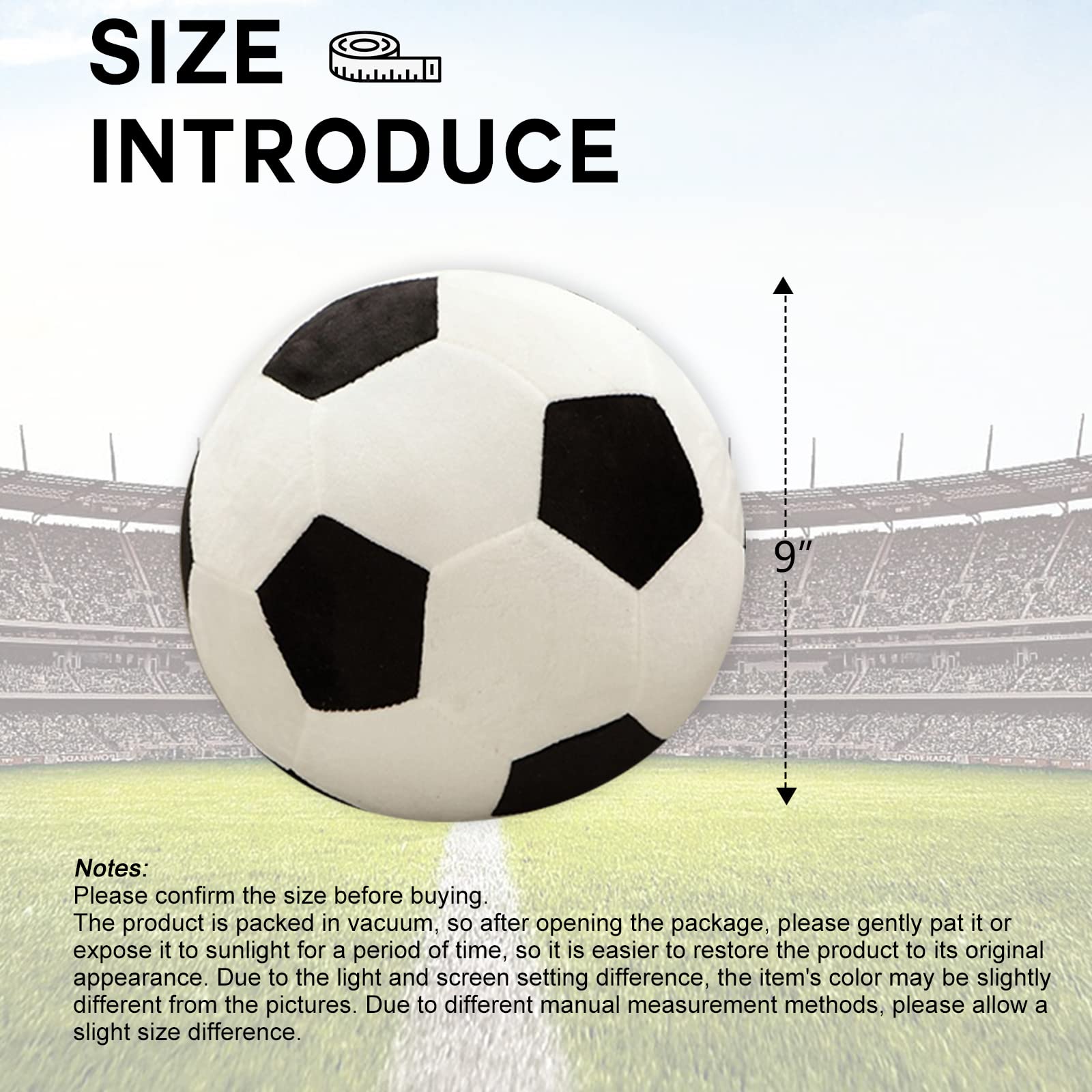 CHELEI2019 2PCS 9" Plush Soccer Ball Pillow Soft Stuffed Animal Football Boys Toddler Toy Gifts