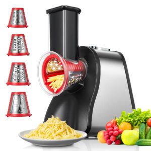 electric cheese grater 150w cheese shredder for home kitchen use, one-touch control electric slicer shredder ideal for cheese, cucumber, carrot