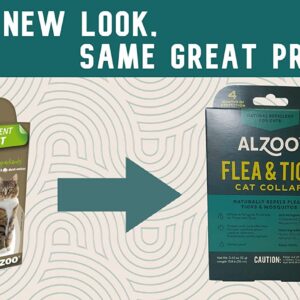 ALZOO Flea & Tick Cat Collar and Flea & Tick G+ Powder, 100% Plant-Based Active Ingredients