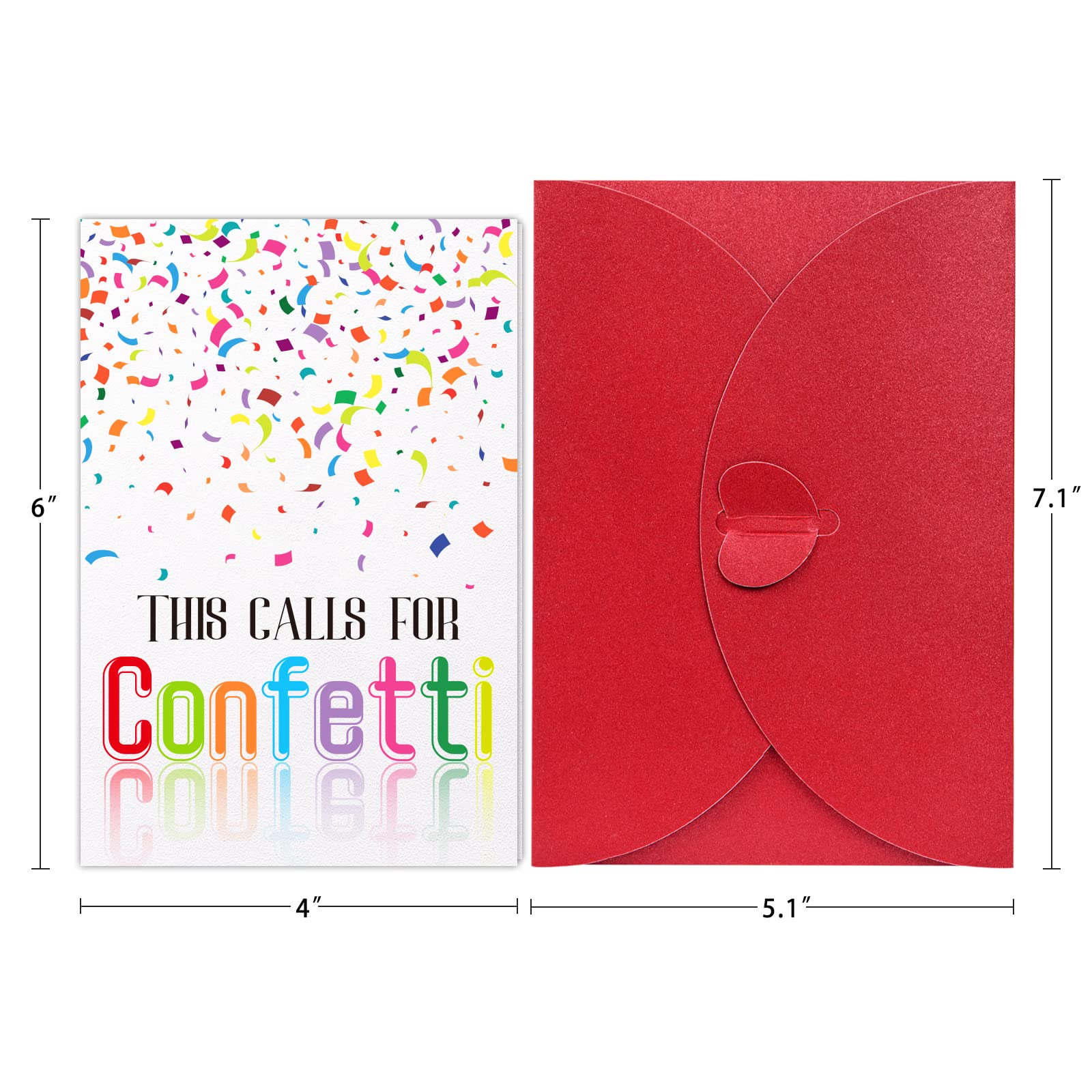 WaaHome You Did It Graduation Card for Her Him 2024, 4''x6'' Funny This Calls for Confetti Congrats Grad Gift Card For Girls Boys Seniors, Confetti Graduation Greeting Card with Envelope