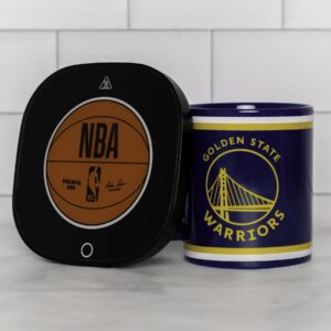 Uncanny Brands NBA Golden State Warriors Logo Mug Warmer with Mug Keeps Your Favorite Beverage Warm - Auto Shut On/Off