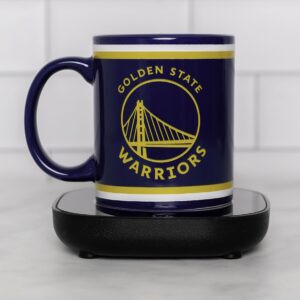 Uncanny Brands NBA Golden State Warriors Logo Mug Warmer with Mug Keeps Your Favorite Beverage Warm - Auto Shut On/Off