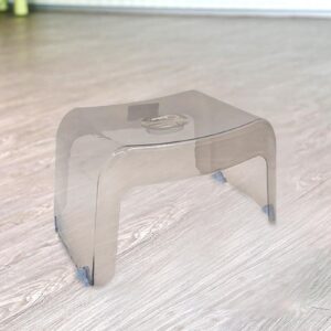 Acrylic Step Stool for Kids Stable Stool Chair Toilet Stool Clear Bathroom Stool Household Small for Bathroom Bedside Apartment Children