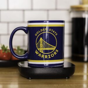 Uncanny Brands NBA Golden State Warriors Logo Mug Warmer with Mug Keeps Your Favorite Beverage Warm - Auto Shut On/Off