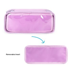 STEAMEDBUN Pencil Pouch for Teen Girls and Adult, Cute Aesthetic Pencil Case for School Office,Pencil Bag Ita Bag with Insert