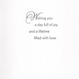 Heartline Mr. and Mrs. Wedding Day Card for the Bride and Groom Congratulations - Wishing You a Day Full of Joy and a Lifetime Filled With Love