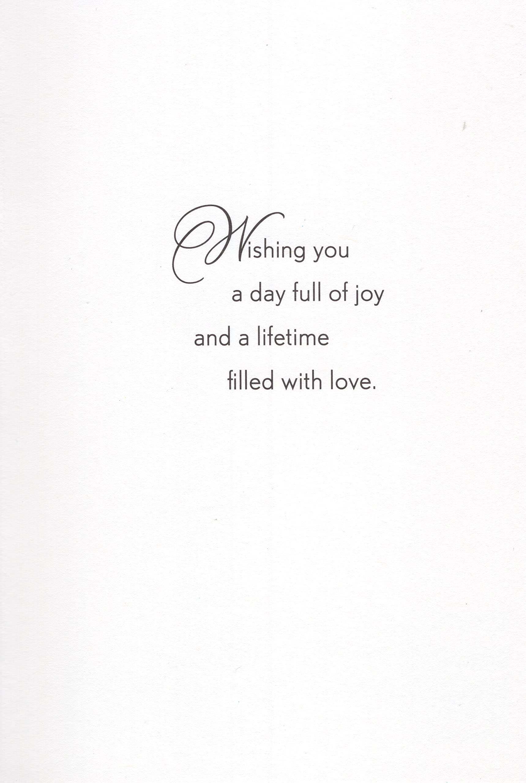 Heartline Mr. and Mrs. Wedding Day Card for the Bride and Groom Congratulations - Wishing You a Day Full of Joy and a Lifetime Filled With Love