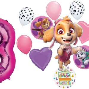 Anagram Paw Girl Pups on Patrol Skye 3rd Birthday Party Supplies Balloon Bouquet Decorations