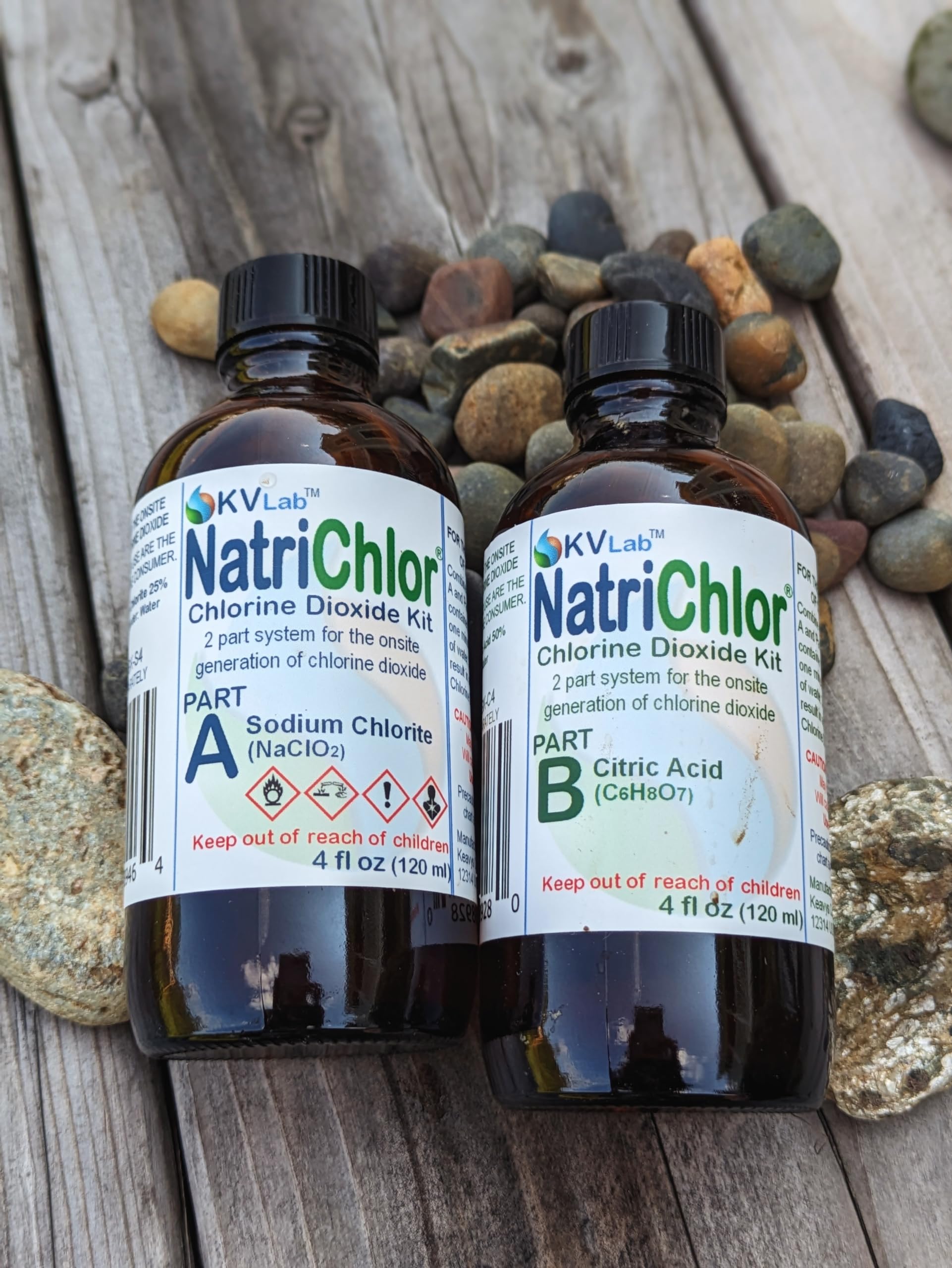 NatriChlor The Original CD w/Citric Acid in Glass 4 oz Bottles