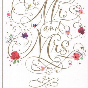 Heartline Mr. and Mrs. Wedding Day Card for the Bride and Groom Congratulations - Wishing You a Day Full of Joy and a Lifetime Filled With Love