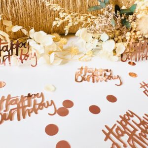 Rose Gold Birthday Confetti for Table Decorations,Table Sprinkle Dessert Table Decorations Light Up Your Birthday Party