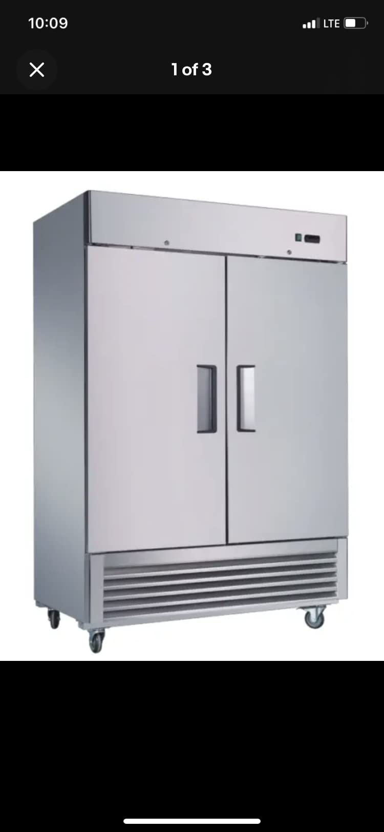 54" two door commercial stainless steel fridge NSf/ETL