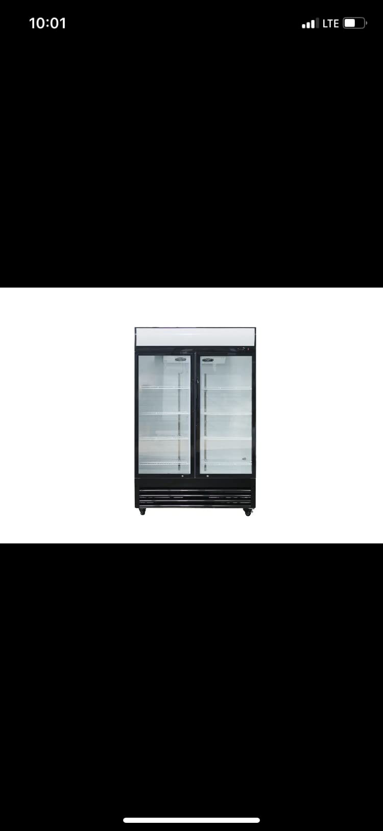 51" glass door merchandiser refrigerator beverage cooler swing door