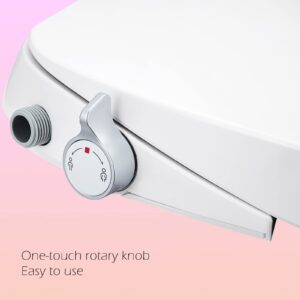 Non-Electric Elongated Bidet Toilet Seat with Slow-Close Technology