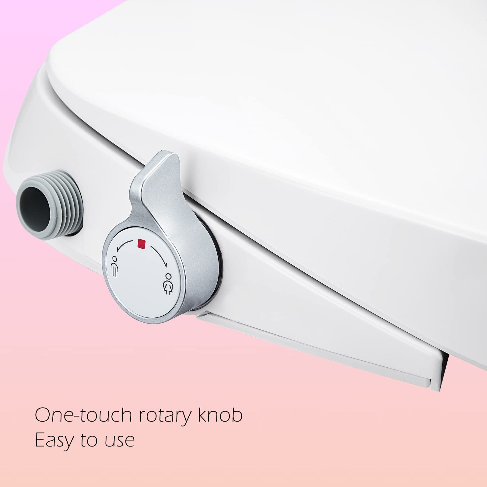 Non-Electric Elongated Bidet Toilet Seat with Slow-Close Technology