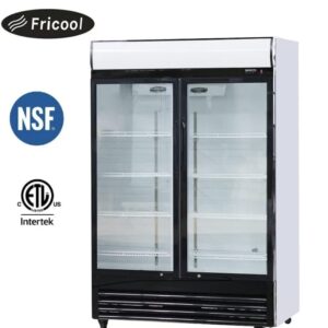 51" glass door merchandiser refrigerator beverage cooler swing door