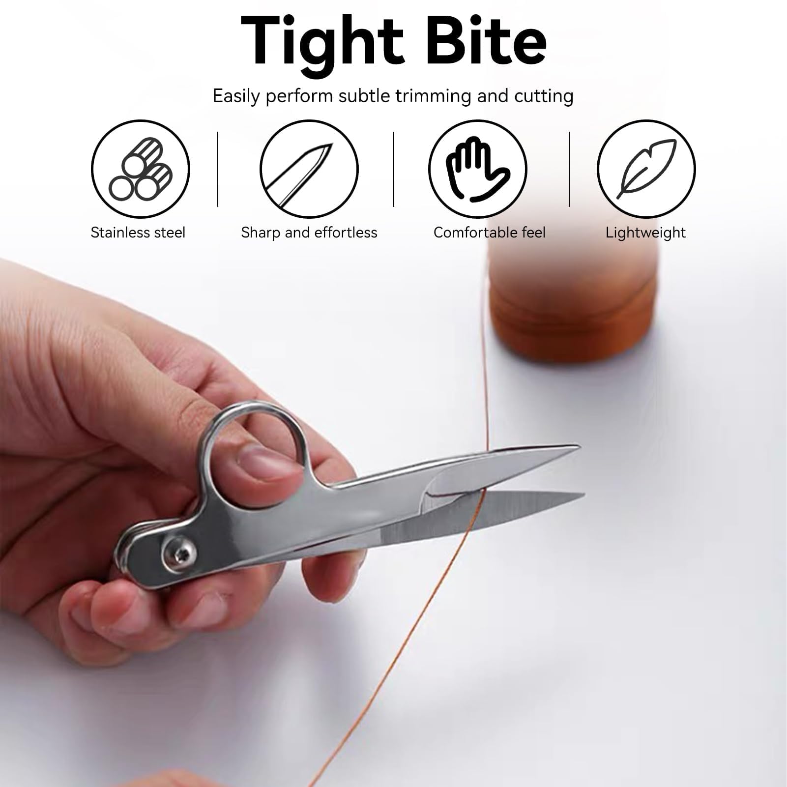 Sewing Scissors Yarn Thread Cutter, Small Snips Trimming Nipper Sewing Scissors Sewing Snips Thread Cutter Scissors Small Scissors for Sewing Thread Snippers for Sewing Stainless Steel for Cloth