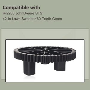 ZHIXING R-2280 NP08 Lawn Sweeper 60-Tooth Gears Compatible with John-Deere/B-rinlyHardy STS 42" Lawn Sweeper, for Groundwork Lawn Sweeper Gears, 2 Set