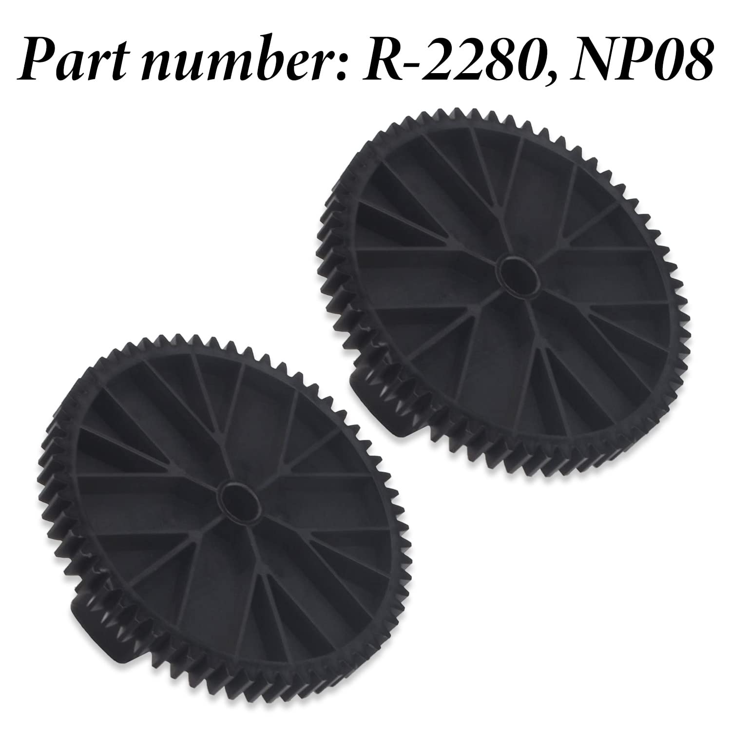 KitchenKipper R-2280 42-in Lawn Sweeper 60-Tooth Gears Compatible with John D-eere/Brinly-Hardy STS Lawn Sweeper, 2-Pack