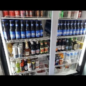 51" glass door merchandiser refrigerator beverage cooler swing door