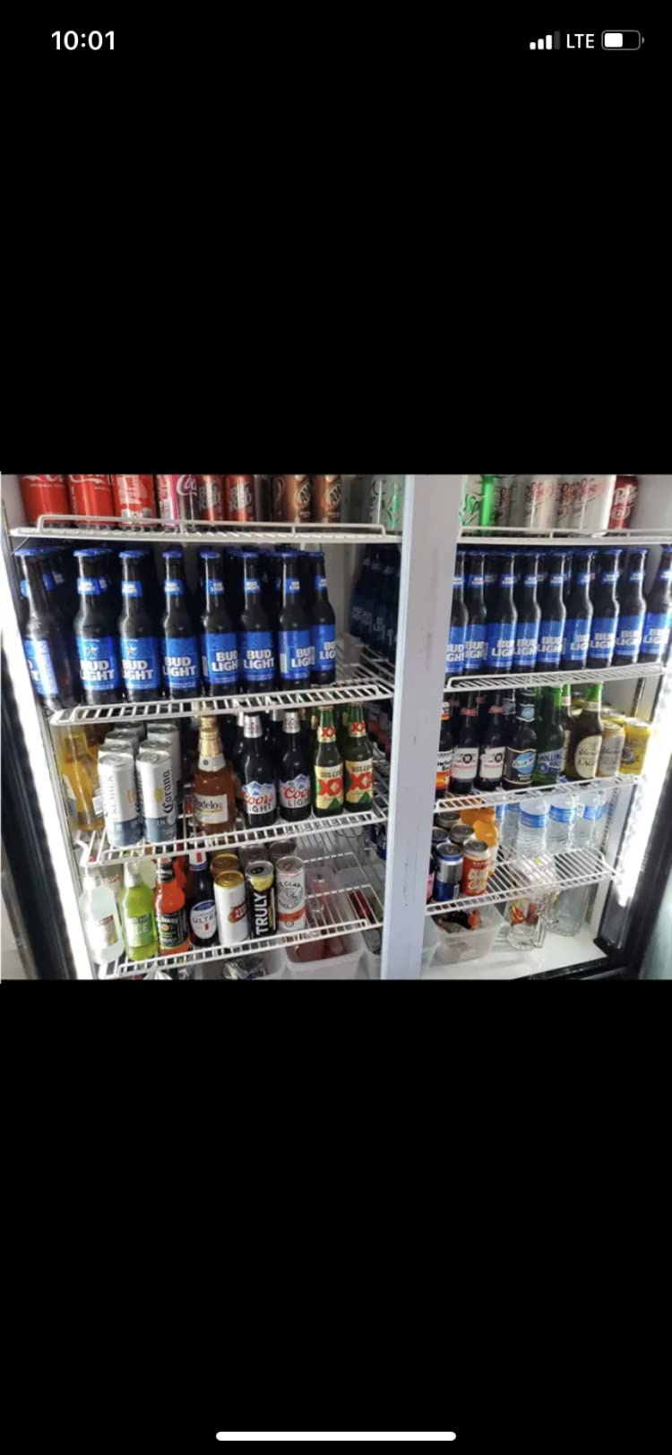 51" glass door merchandiser refrigerator beverage cooler swing door